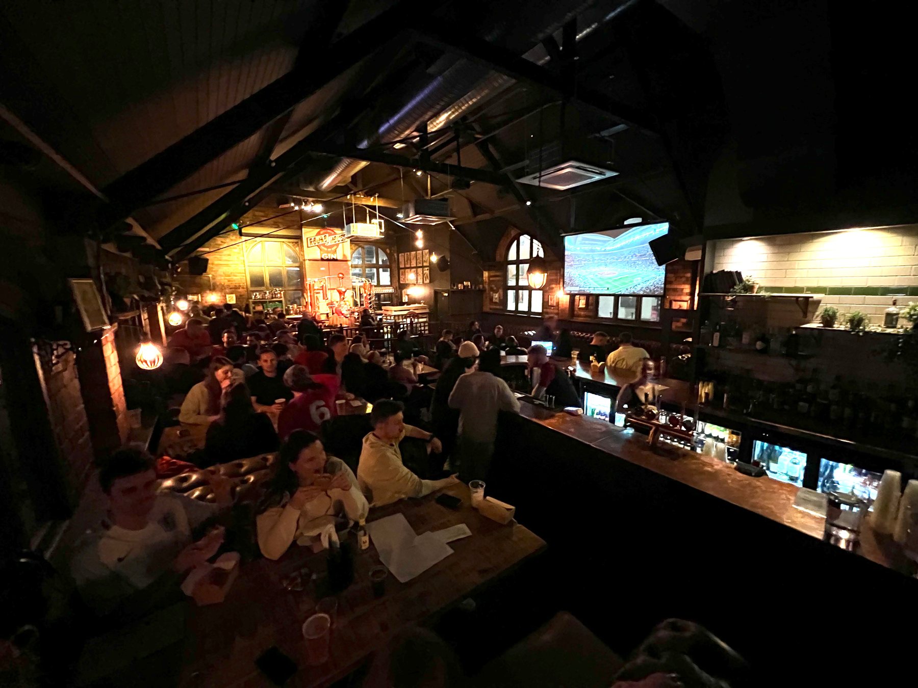 Indoor projector and screens at The Distillery Birmingham